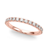 Prong Set Half Eternity Ring in Gold & Platinum