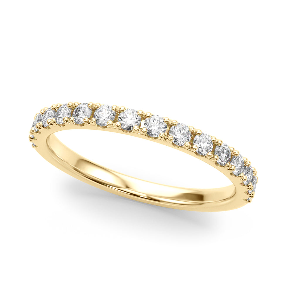Prong Set Half Eternity Ring in Gold & Platinum