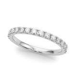 Prong Set Half Eternity Ring in Gold & Platinum