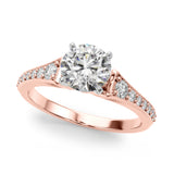 Resplendent Remount Ring Round Diamond Engagement Ring — 9K/18K Gold & Platinum