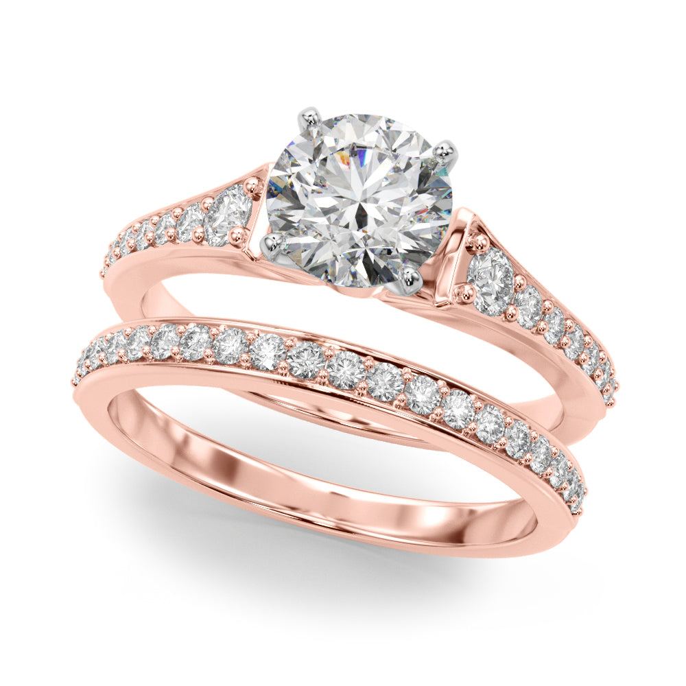 Resplendent Remount Ring Round Diamond Engagement Ring — 9K/18K Gold & Platinum