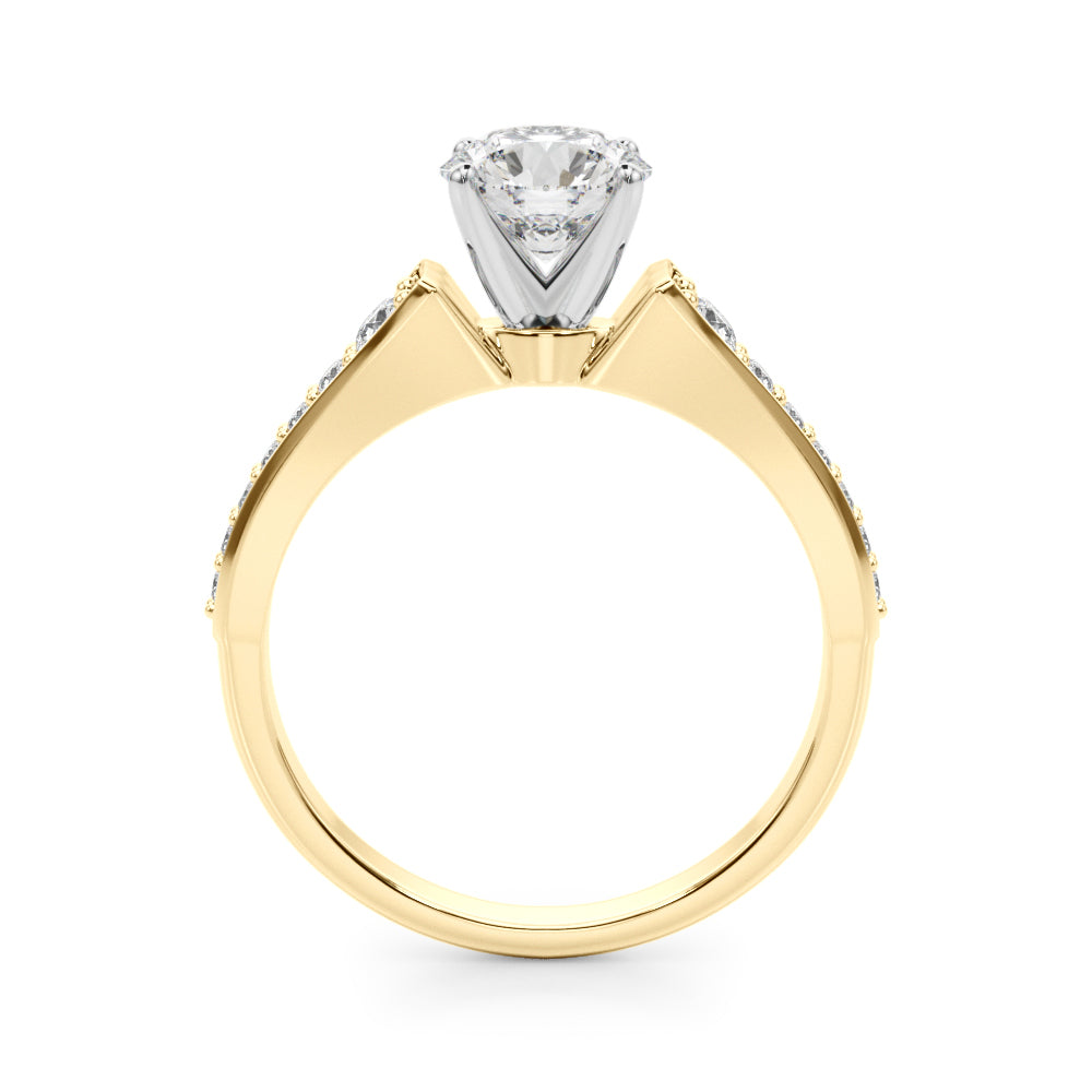 Resplendent Remount Ring Round Diamond Engagement Ring — 9K/18K Gold & Platinum