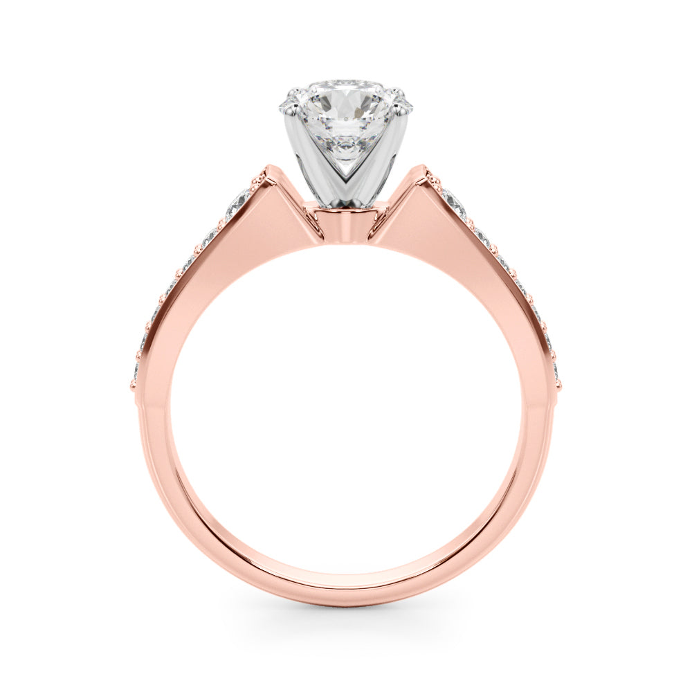 Resplendent Remount Ring Round Diamond Engagement Ring — 9K/18K Gold & Platinum