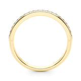 Halfway Channel Set Half Eternity Ring in Gold & Platinum