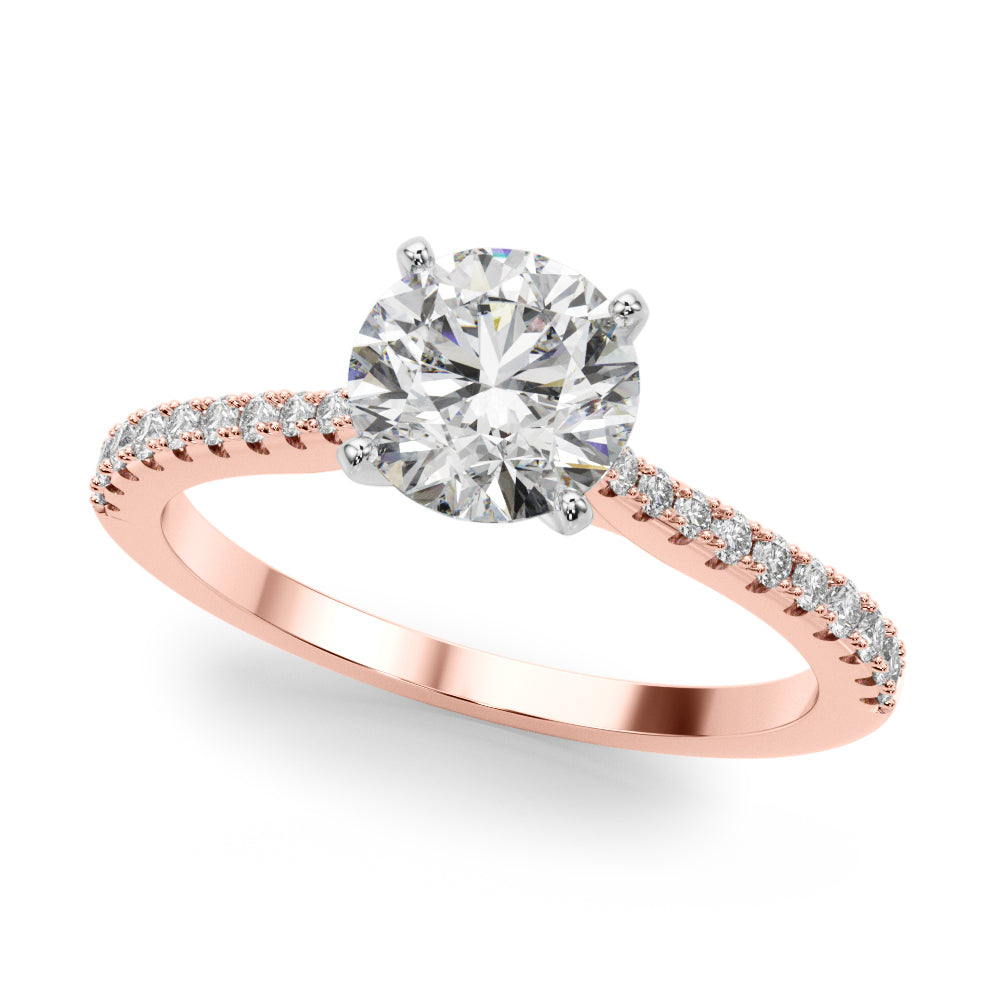Opulent Remount Ring Round Diamond Engagement Ring — 9K/18K Gold & Platinum
