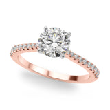 Opulent Remount Ring Round Diamond Engagement Ring — 9K/18K Gold & Platinum