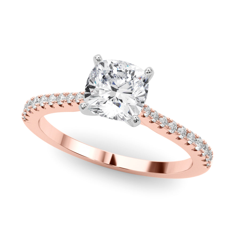 Opulent Remount Ring Round Diamond Engagement Ring — 9K/18K Gold & Platinum