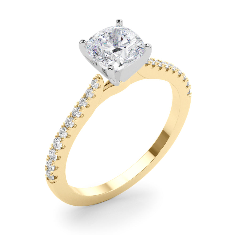 Opulent Remount Ring Round Diamond Engagement Ring — 9K/18K Gold & Platinum