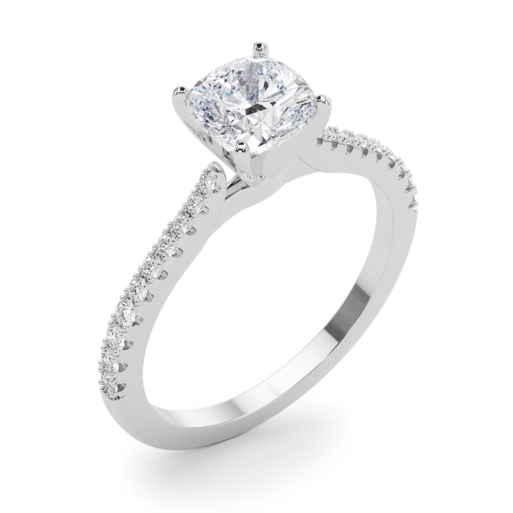 Opulent Remount Ring Round Diamond Engagement Ring — 9K/18K Gold & Platinum