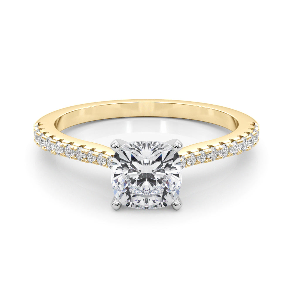 Opulent Remount Ring Round Diamond Engagement Ring — 9K/18K Gold & Platinum