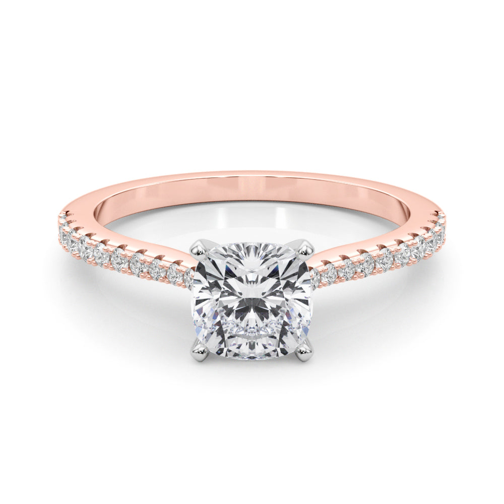 Opulent Remount Ring Round Diamond Engagement Ring — 9K/18K Gold & Platinum