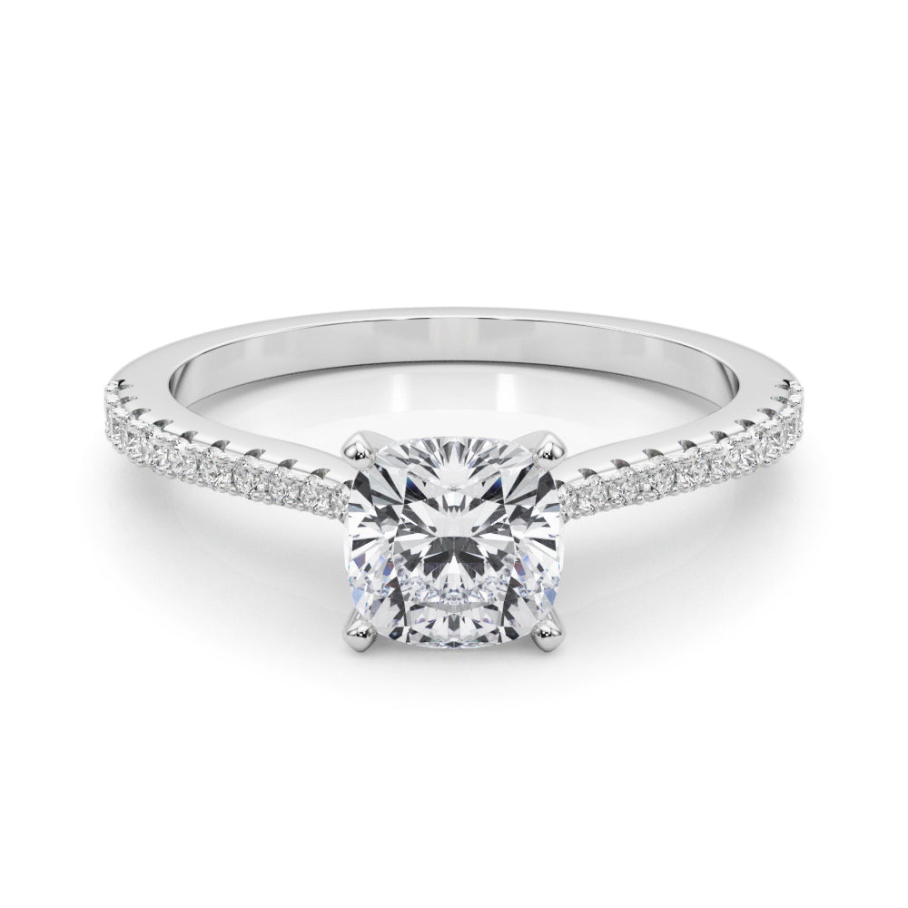 Opulent Remount Ring Round Diamond Engagement Ring — 9K/18K Gold & Platinum