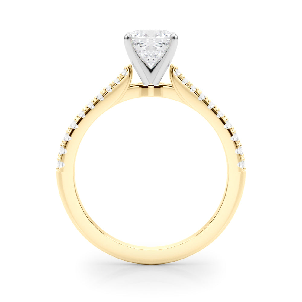 Opulent Remount Ring Round Diamond Engagement Ring — 9K/18K Gold & Platinum