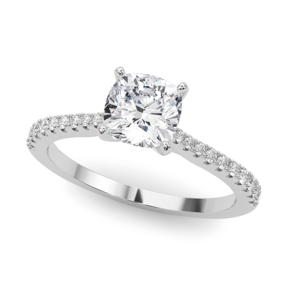 Opulent Remount Ring Round Diamond Engagement Ring — 9K/18K Gold & Platinum