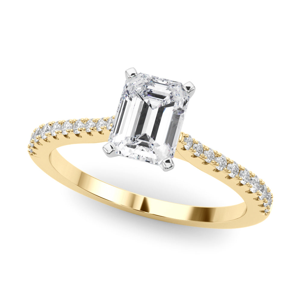 Opulent Remount Ring Round Diamond Engagement Ring — 9K/18K Gold & Platinum