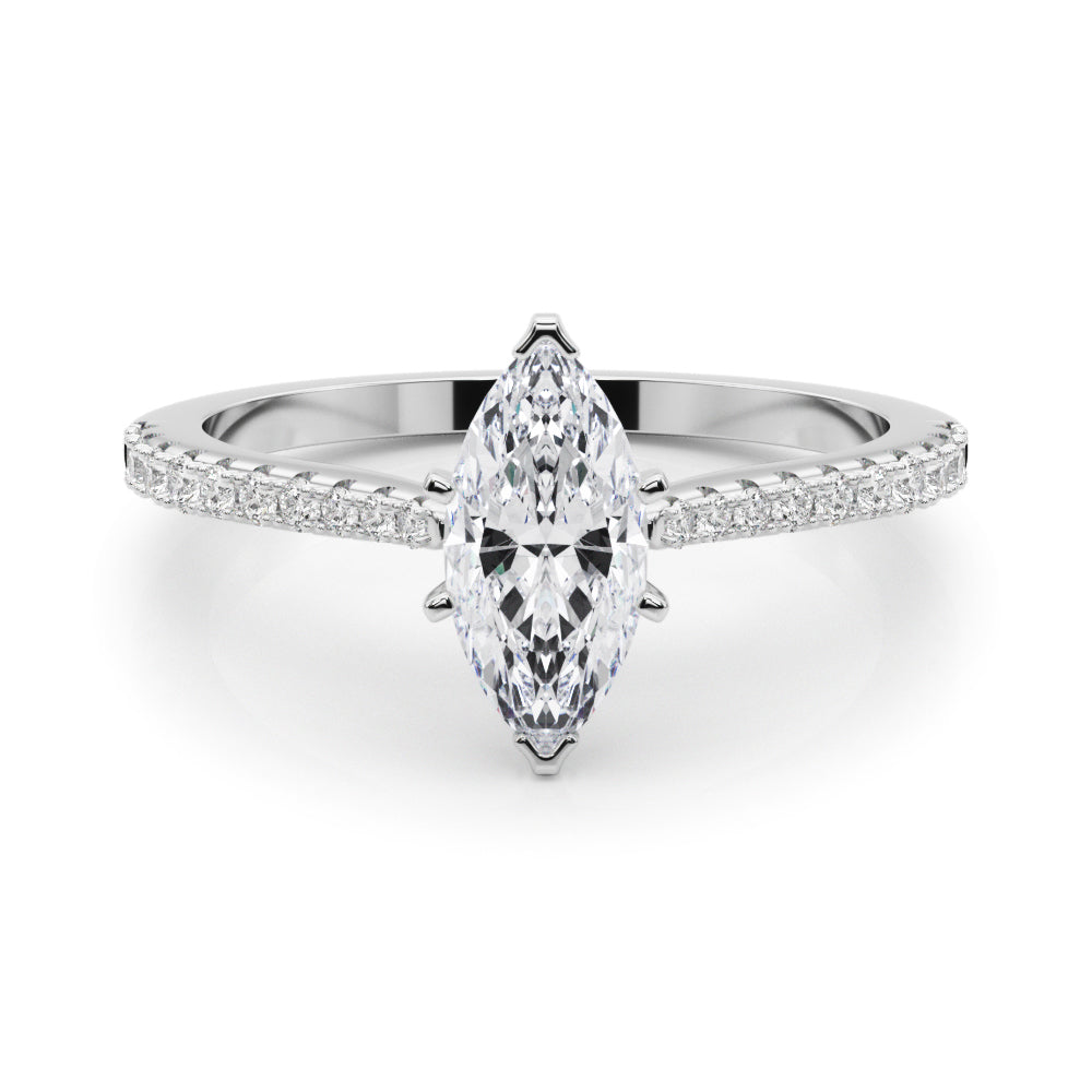 Opulent Remount Ring Round Diamond Engagement Ring — 9K/18K Gold & Platinum