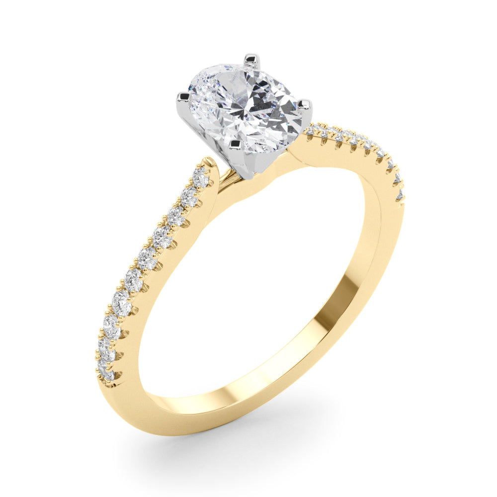 Opulent Remount Ring Round Diamond Engagement Ring — 9K/18K Gold & Platinum