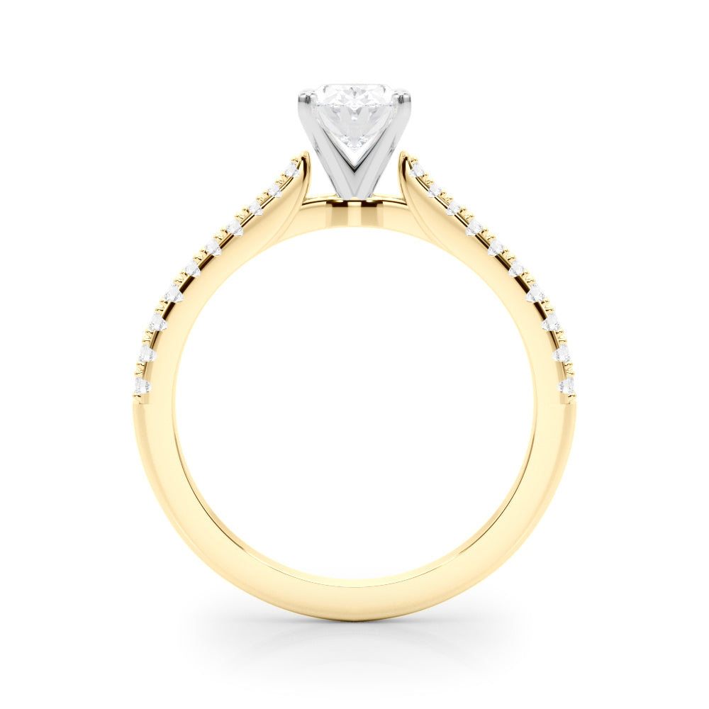 Opulent Remount Ring Round Diamond Engagement Ring — 9K/18K Gold & Platinum