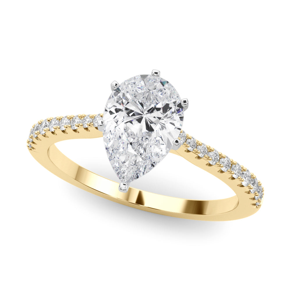 Opulent Remount Ring Round Diamond Engagement Ring — 9K/18K Gold & Platinum