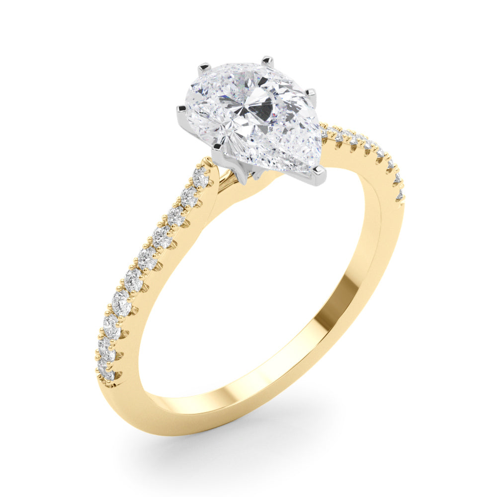 Opulent Remount Ring Round Diamond Engagement Ring — 9K/18K Gold & Platinum