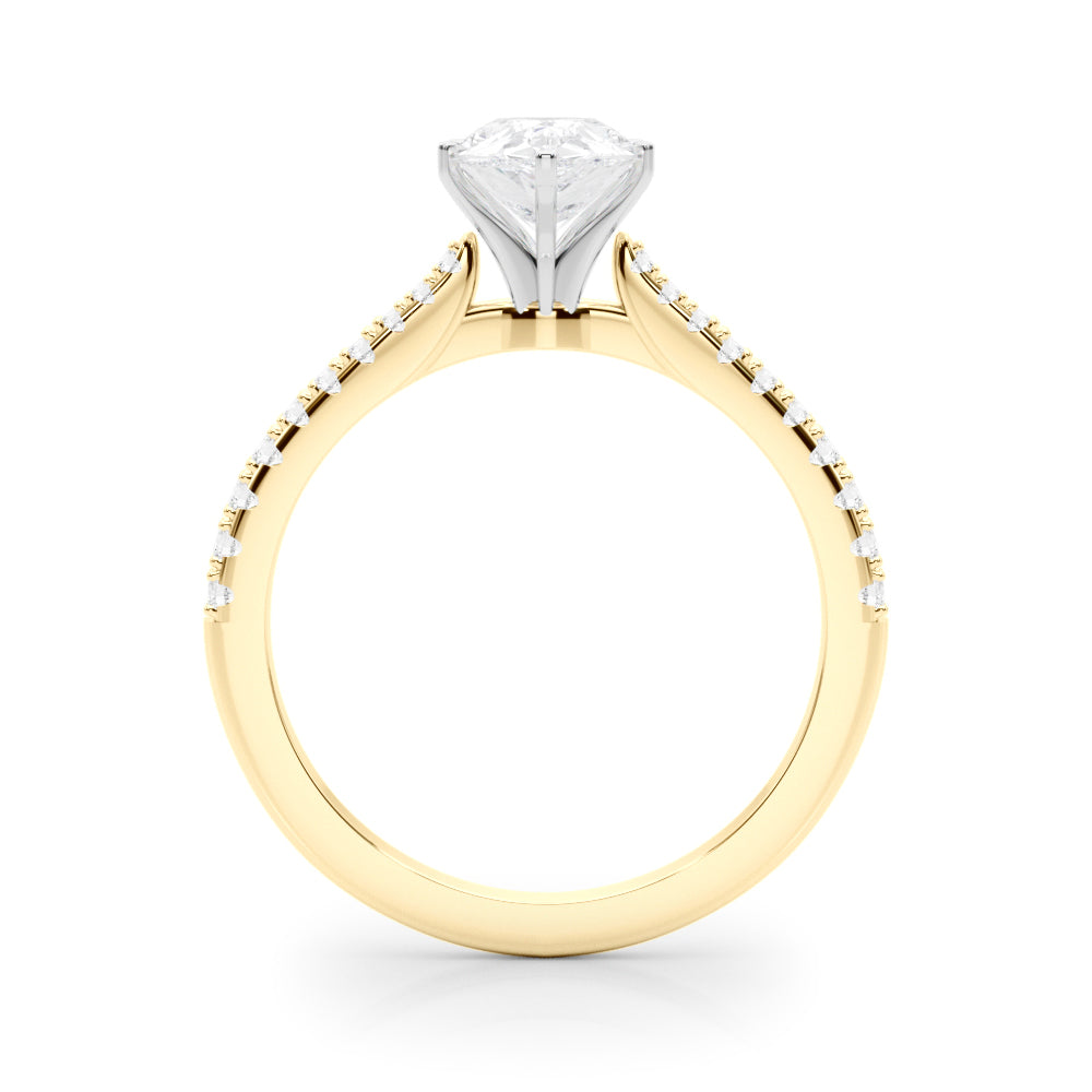 Opulent Remount Ring Round Diamond Engagement Ring — 9K/18K Gold & Platinum