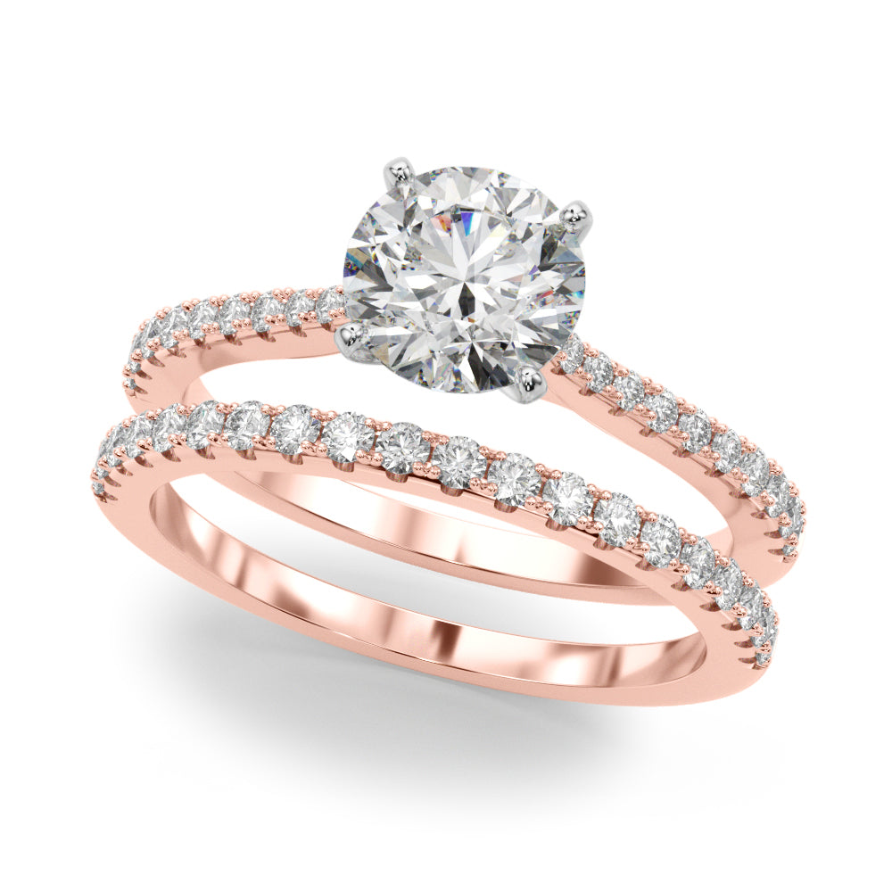 Opulent Remount Ring Round Diamond Engagement Ring — 9K/18K Gold & Platinum