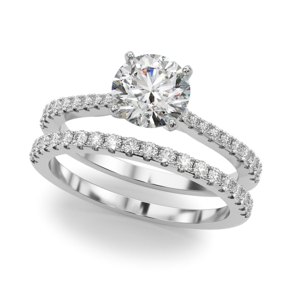 Opulent Remount Ring Round Diamond Engagement Ring — 9K/18K Gold & Platinum