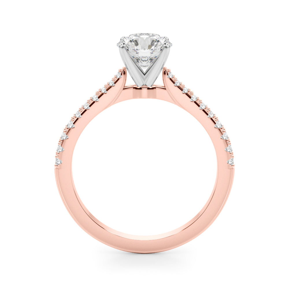 Opulent Remount Ring Round Diamond Engagement Ring — 9K/18K Gold & Platinum