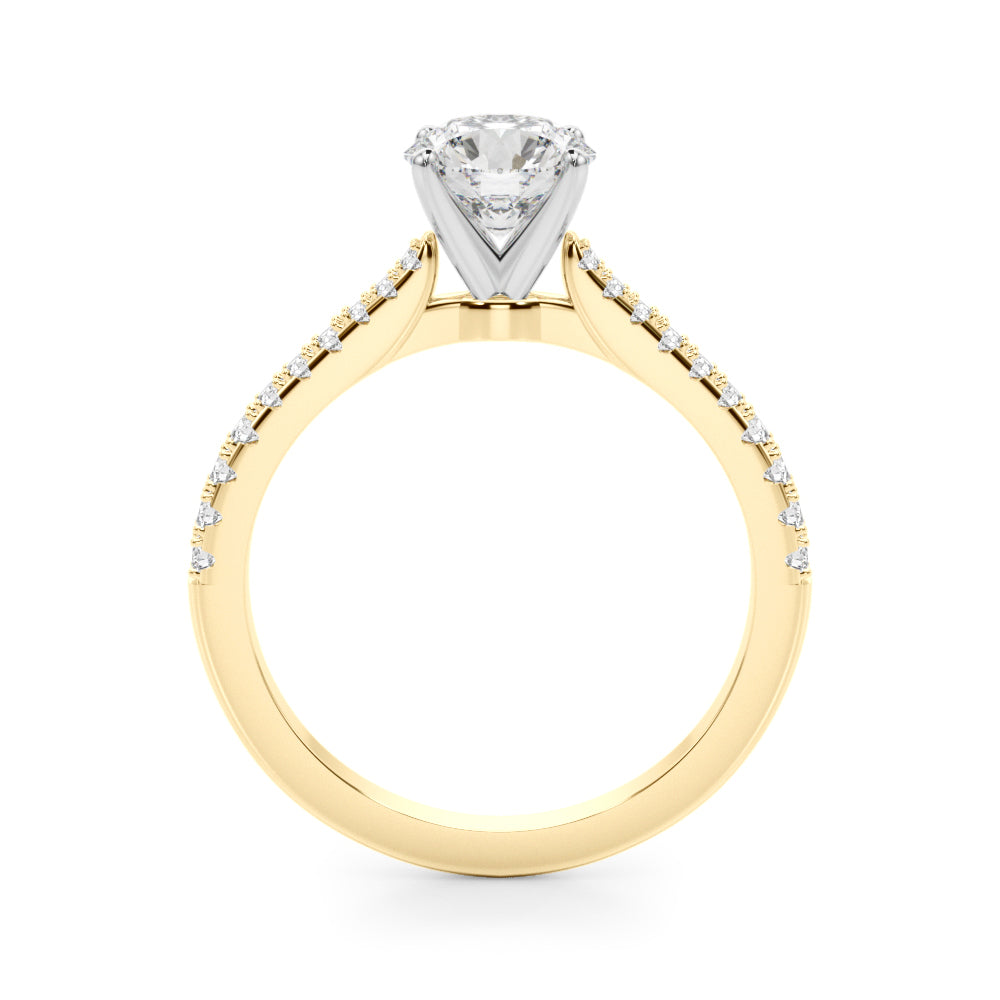 Opulent Remount Ring Round Diamond Engagement Ring — 9K/18K Gold & Platinum