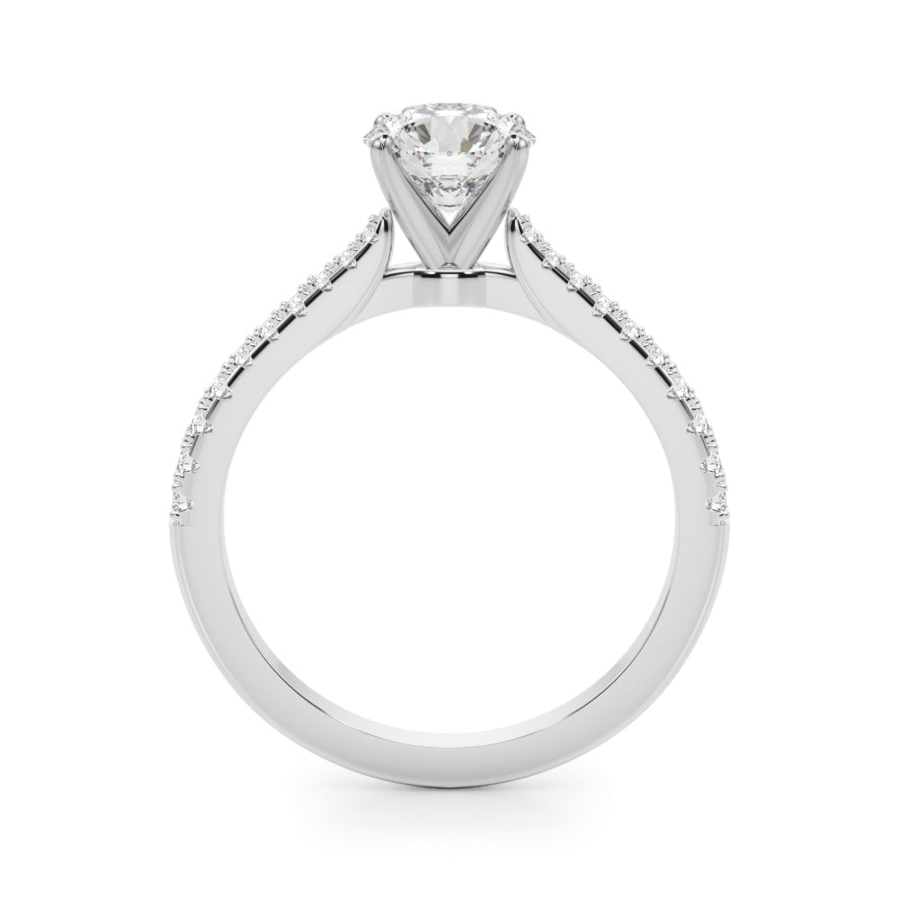 Opulent Remount Ring Round Diamond Engagement Ring — 9K/18K Gold & Platinum