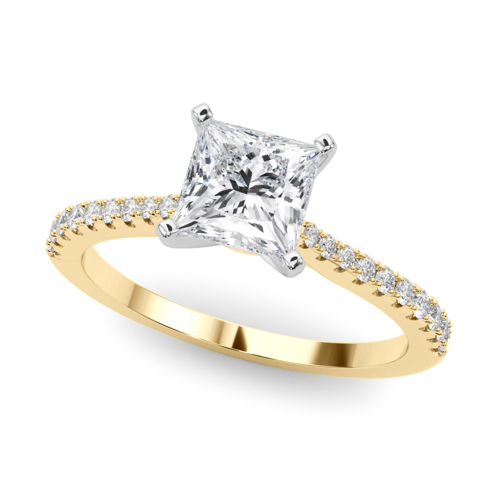 Opulent Remount Ring Round Diamond Engagement Ring — 9K/18K Gold & Platinum