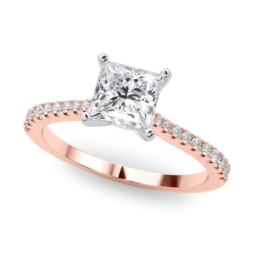 Opulent Remount Ring Round Diamond Engagement Ring — 9K/18K Gold & Platinum