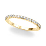 Split Prong Half Wedding Half Eternity Ring in Gold & Platinum