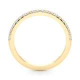Split Prong Half Wedding Half Eternity Ring in Gold & Platinum