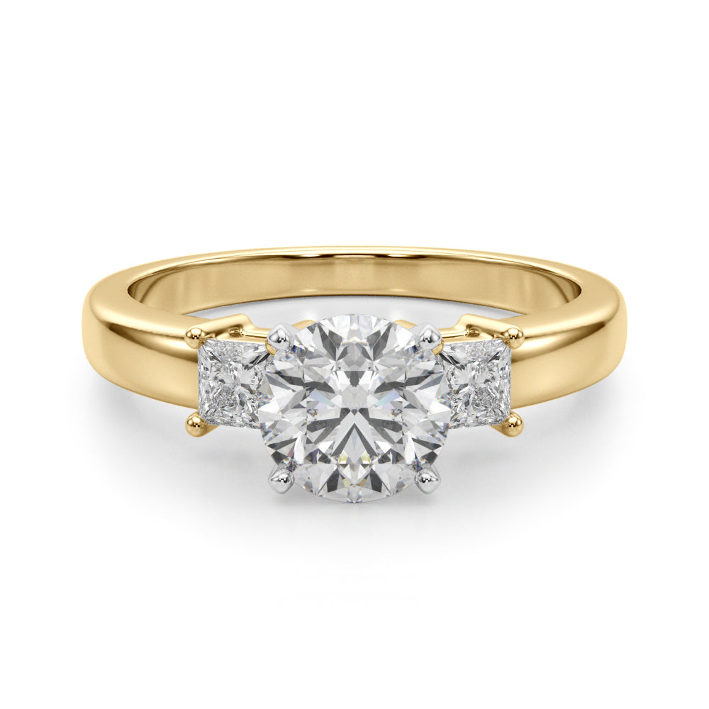 Elegant Remountring Princess Diamond Engagement Ring — 9K/18K Gold & Platinum