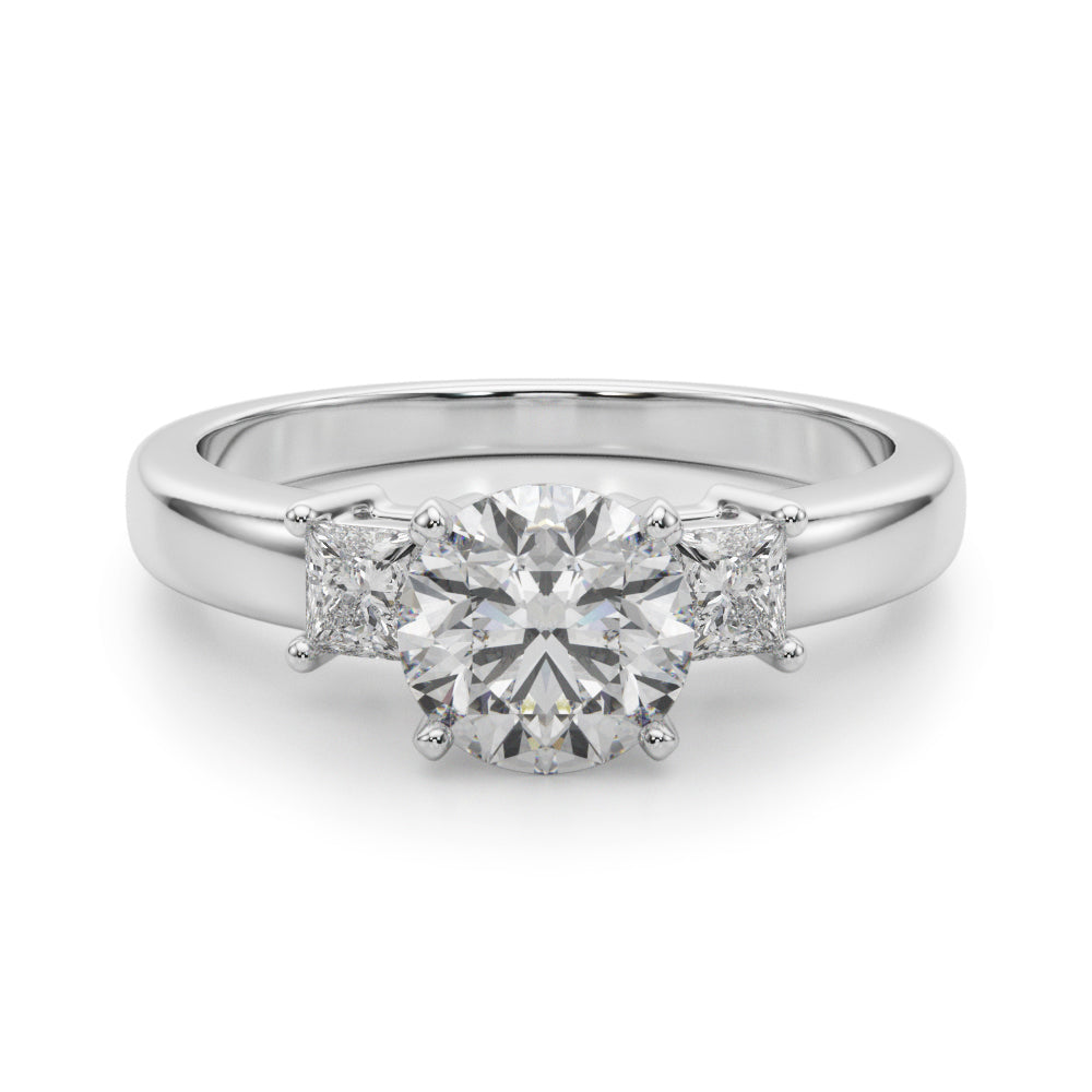 Elegant Remountring Princess Diamond Engagement Ring — 9K/18K Gold & Platinum