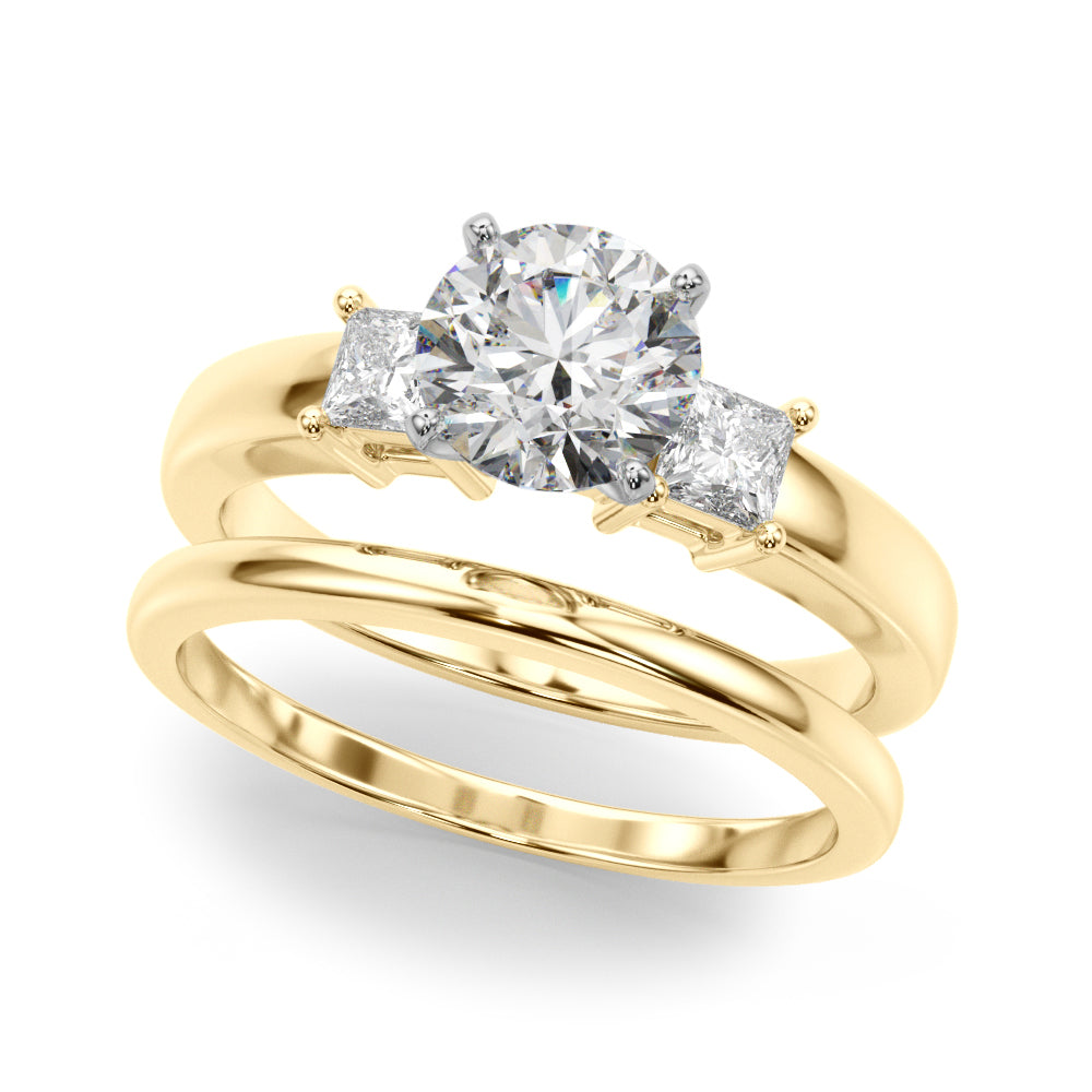Elegant Remountring Princess Diamond Engagement Ring — 9K/18K Gold & Platinum