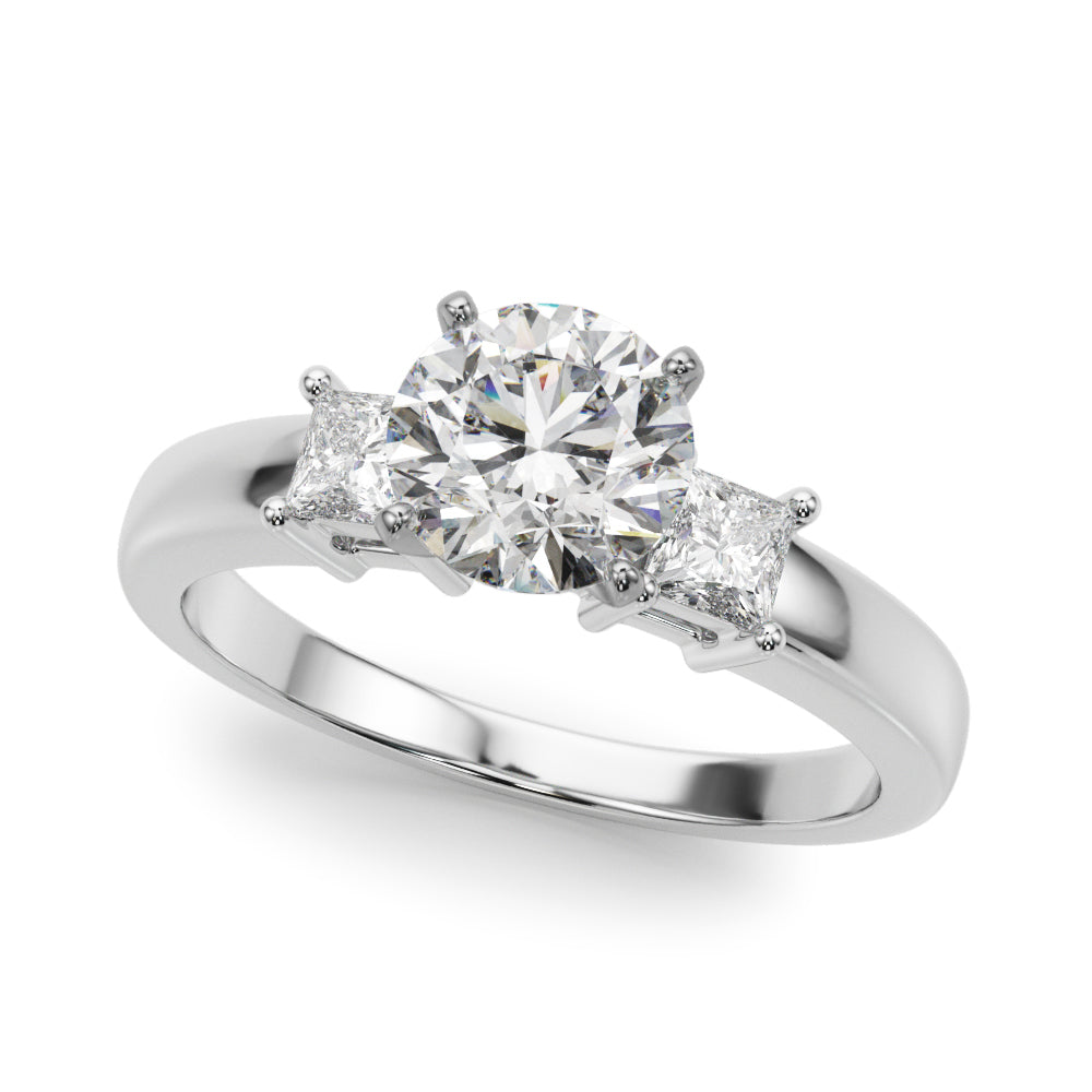 Elegant Remountring Princess Diamond Engagement Ring — 9K/18K Gold & Platinum