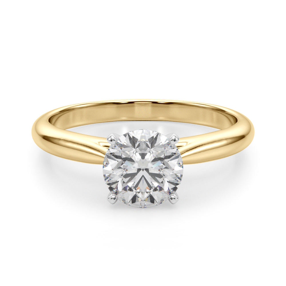 Eternal Remount Ring Round Diamond Engagement Ring — 9K/18K Gold & Platinum
