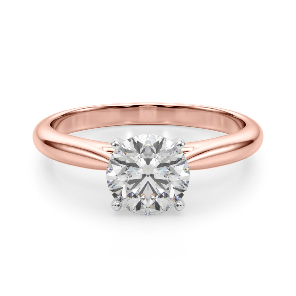 Eternal Remount Ring Round Diamond Engagement Ring — 9K/18K Gold & Platinum