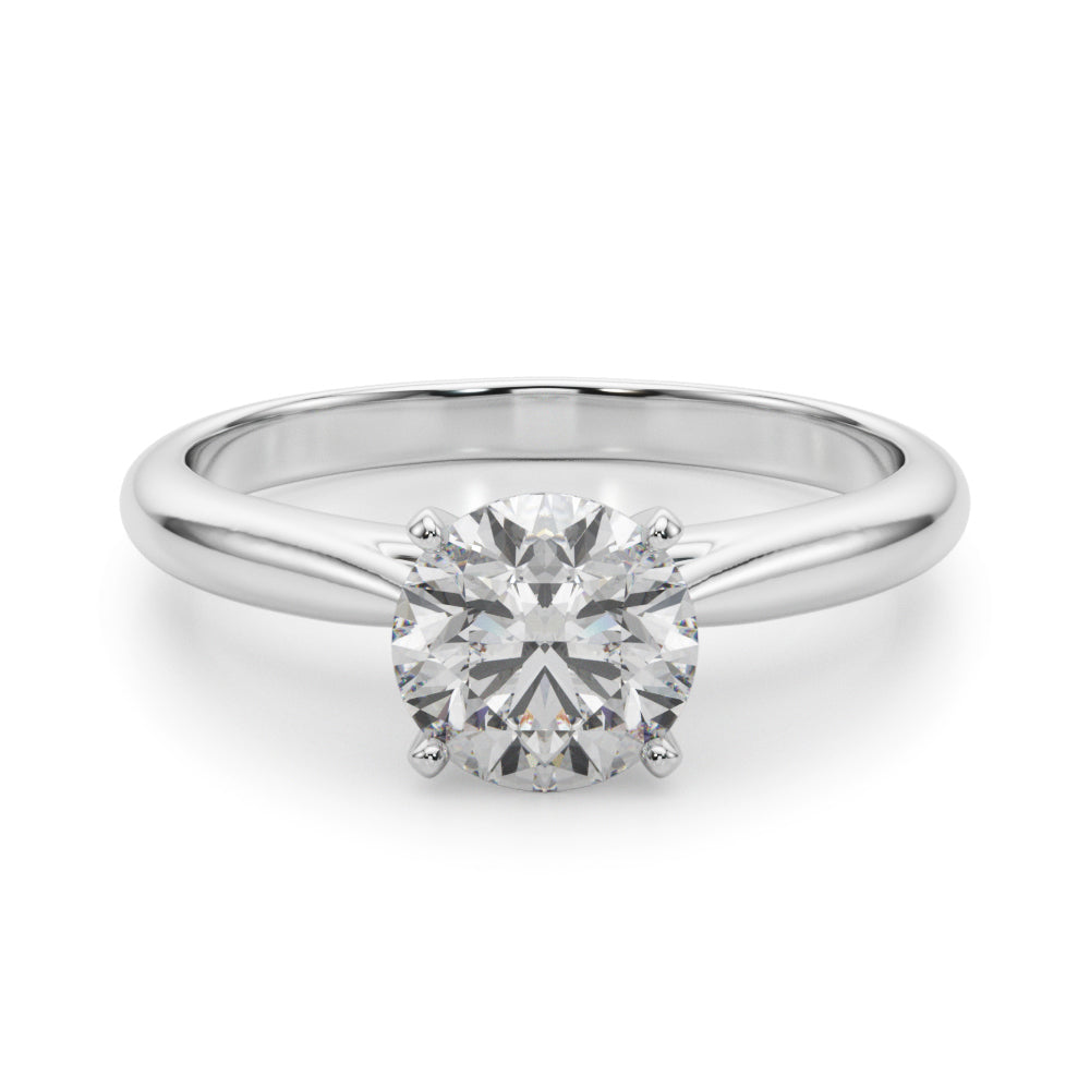 Eternal Remount Ring Round Diamond Engagement Ring — 9K/18K Gold & Platinum