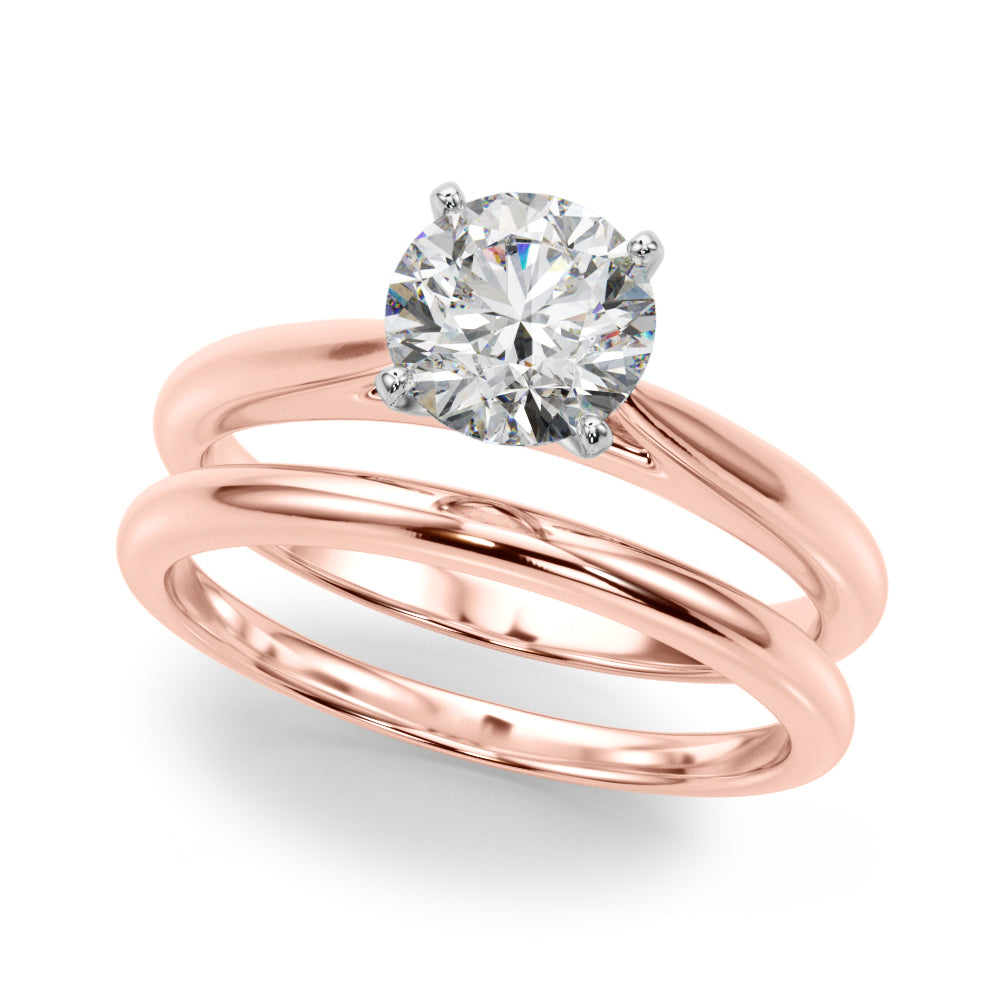 Eternal Remount Ring Round Diamond Engagement Ring — 9K/18K Gold & Platinum