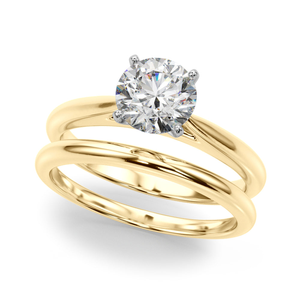 Eternal Remount Ring Round Diamond Engagement Ring — 9K/18K Gold & Platinum