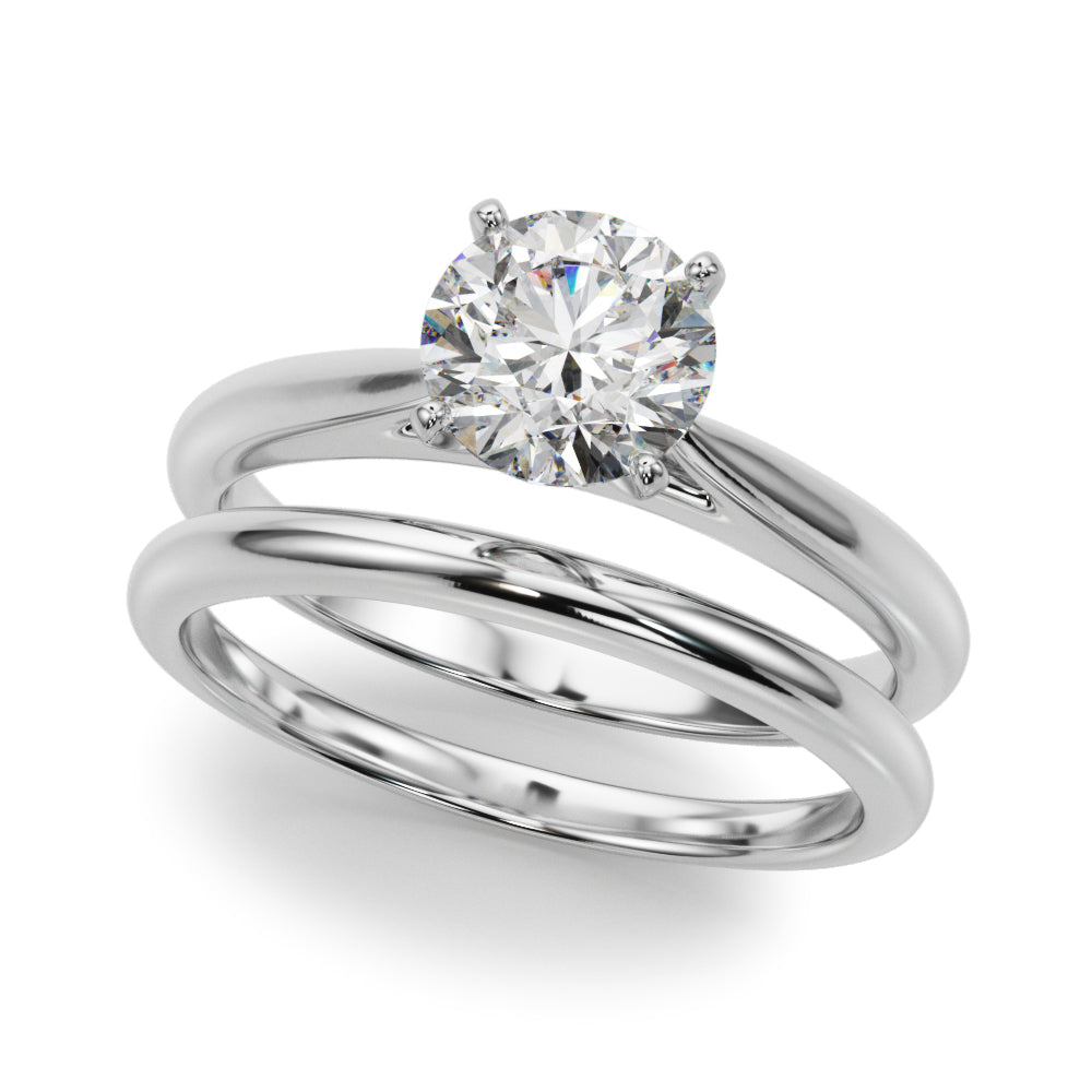 Eternal Remount Ring Round Diamond Engagement Ring — 9K/18K Gold & Platinum