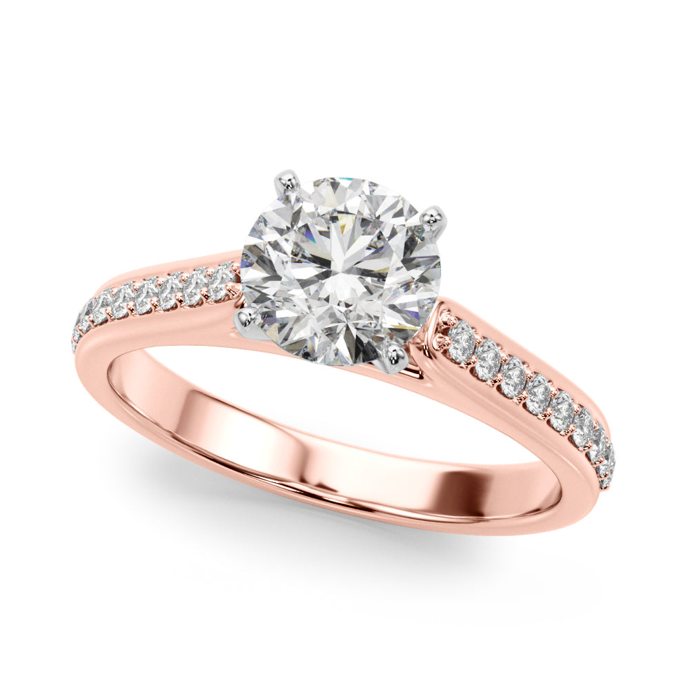 Brilliant Remount Ring Round Diamond Engagement Ring — 9K/18K Gold & Platinum
