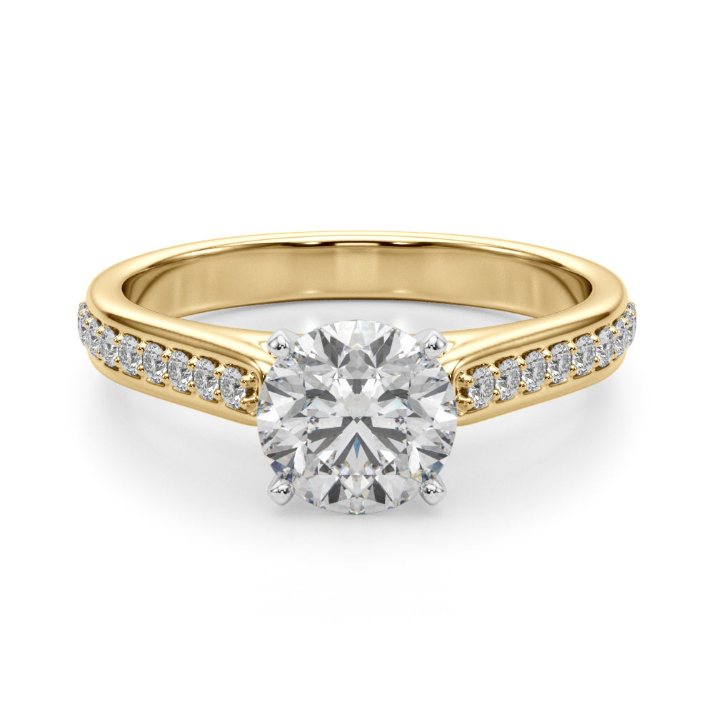 Brilliant Remount Ring Round Diamond Engagement Ring — 9K/18K Gold & Platinum