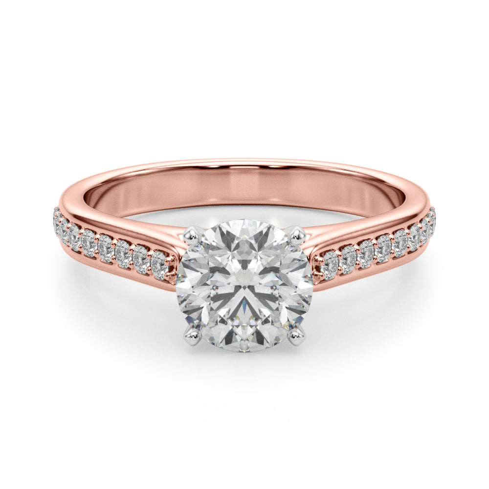 Brilliant Remount Ring Round Diamond Engagement Ring — 9K/18K Gold & Platinum