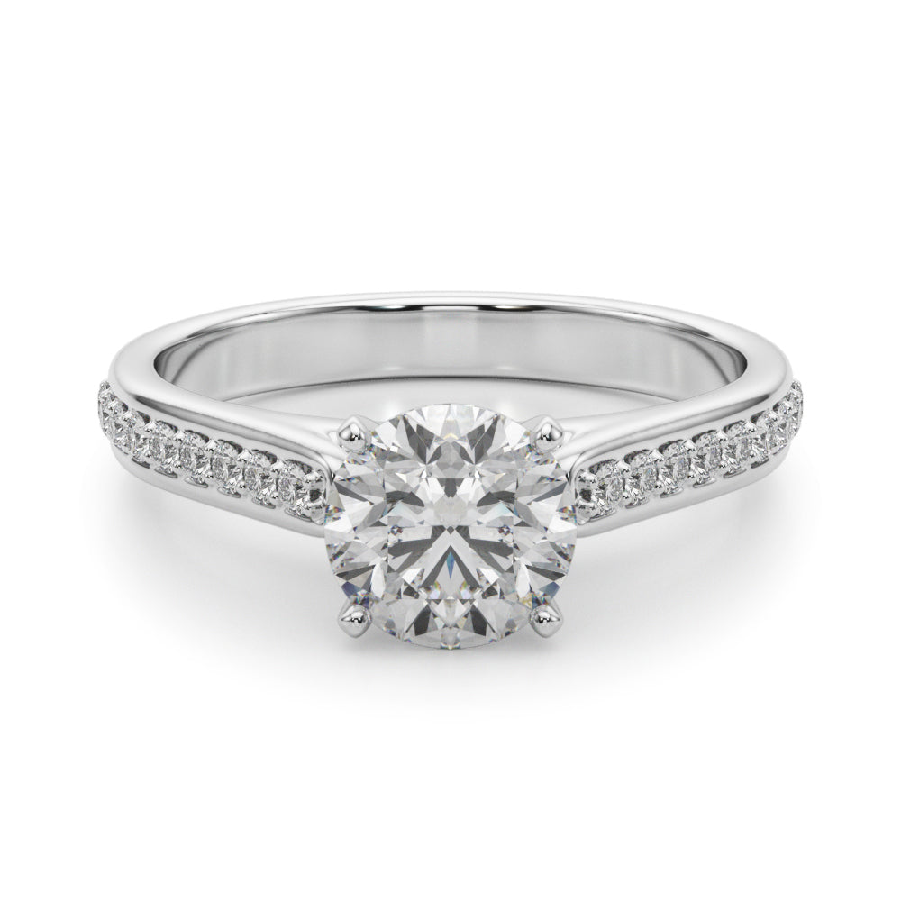 Brilliant Remount Ring Round Diamond Engagement Ring — 9K/18K Gold & Platinum