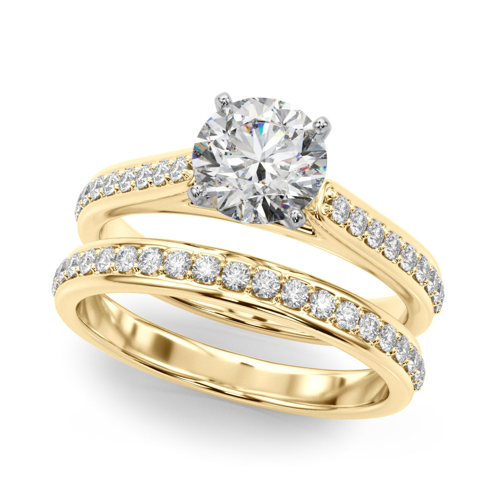 Brilliant Remount Ring Round Diamond Engagement Ring — 9K/18K Gold & Platinum
