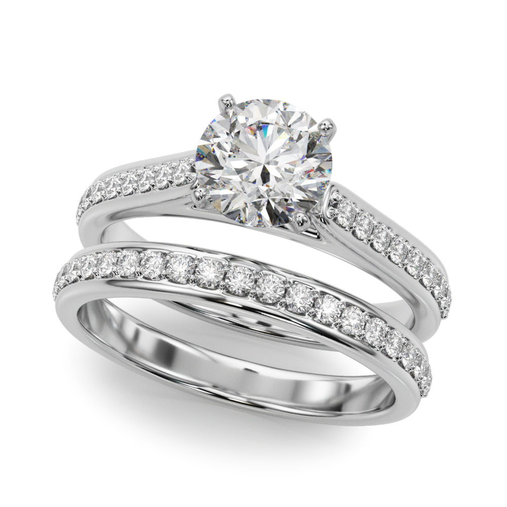 Brilliant Remount Ring Round Diamond Engagement Ring — 9K/18K Gold & Platinum